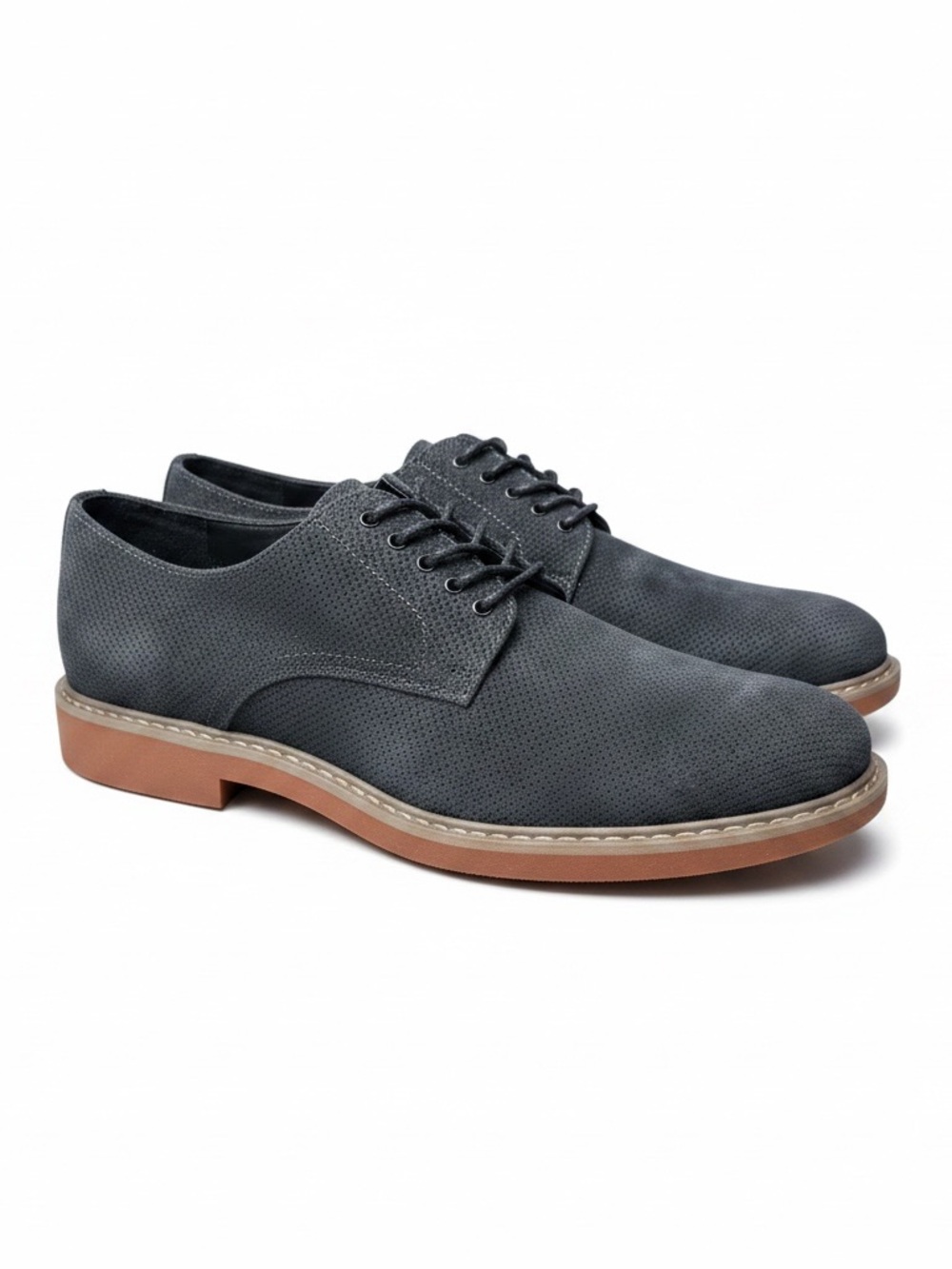 Public Opinion men’s gray suede leather lace up oxford shoes size 7